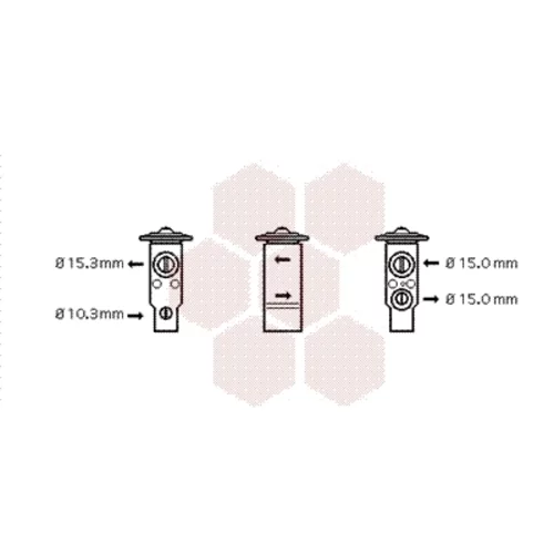 Expanzný ventil klimatizácie VAN WEZEL 53001070
