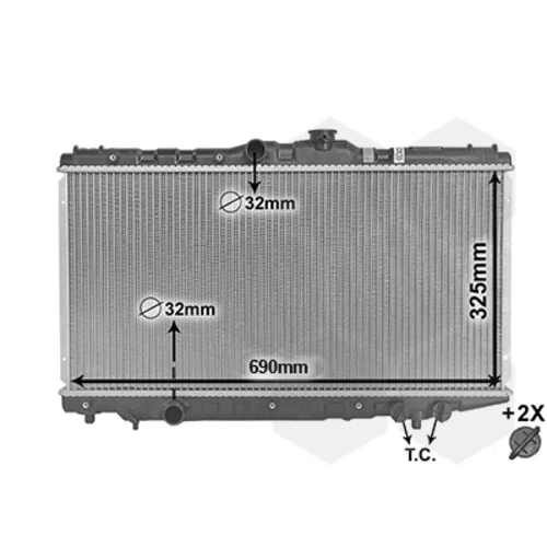 Chladič motora VAN WEZEL 53002117