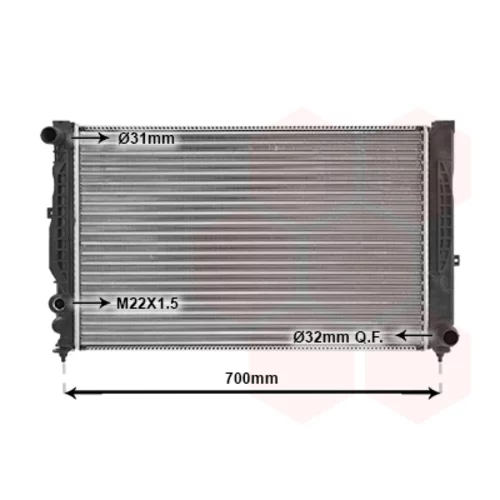 Chladič motora VAN WEZEL 03002110