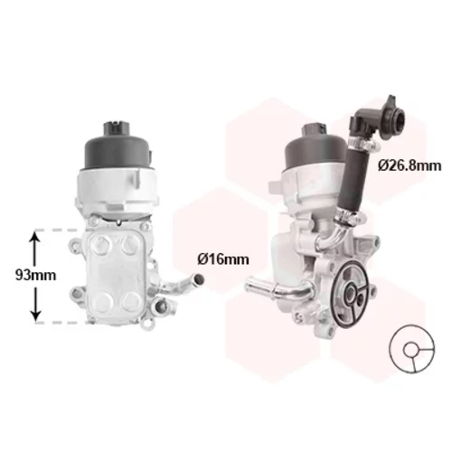Chladič motorového oleja VAN WEZEL 09013728