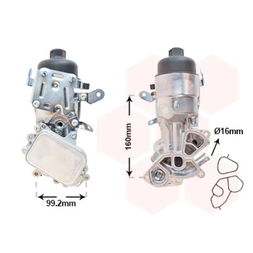 Chladič motorového oleja VAN WEZEL 09013730