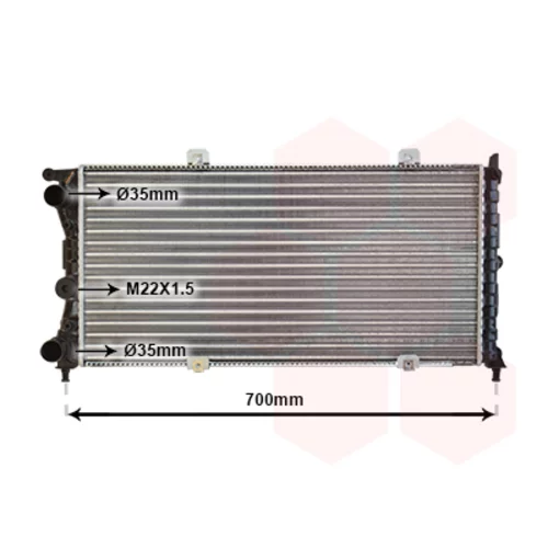 Chladič motora VAN WEZEL 17002143