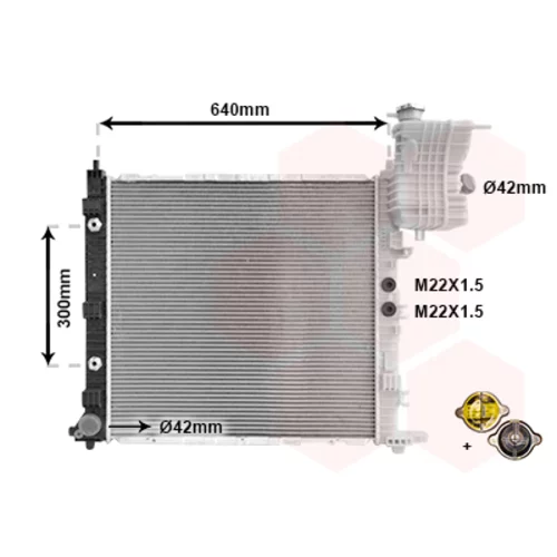 Chladič motora VAN WEZEL 30002243