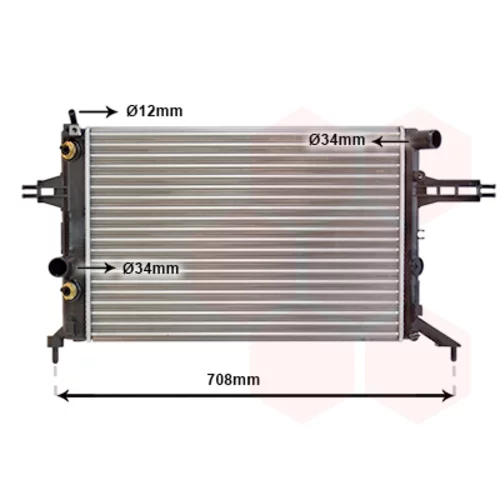 Chladič motora VAN WEZEL 37002256