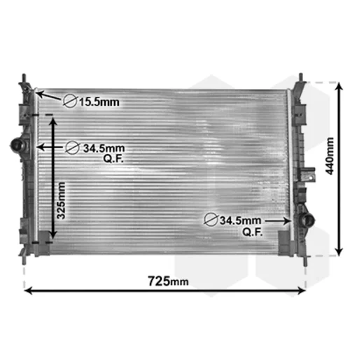 Chladič motora VAN WEZEL 40002386