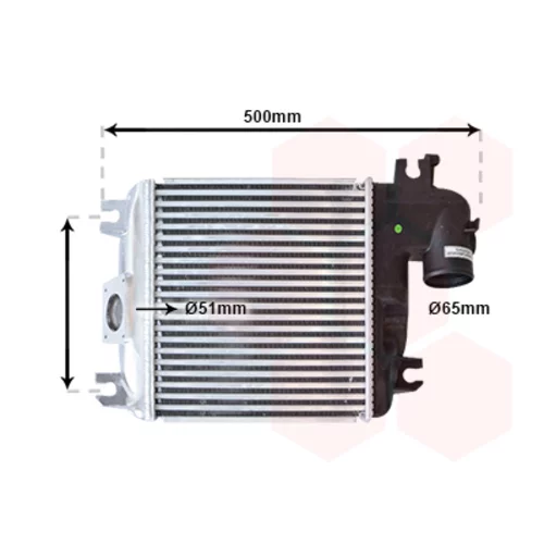 Chladič plniaceho vzduchu VAN WEZEL 53014705