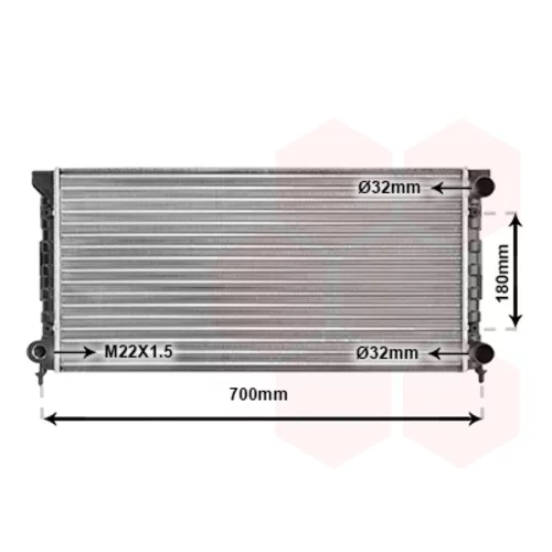 Chladič motora VAN WEZEL 58002072