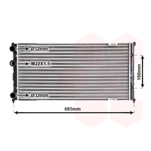 Chladič motora VAN WEZEL 58002192
