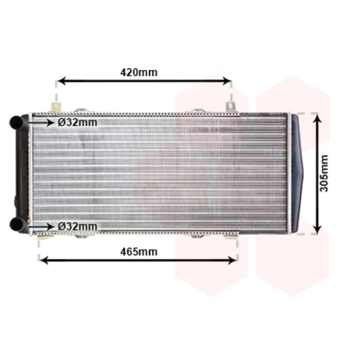 Chladič motora VAN WEZEL 76002004