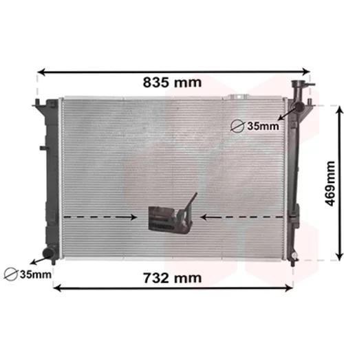 Chladič motora VAN WEZEL 82002435