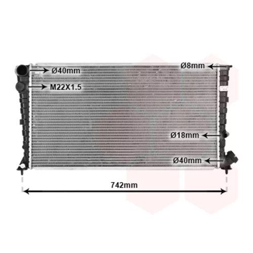Chladič motora VAN WEZEL 09002134