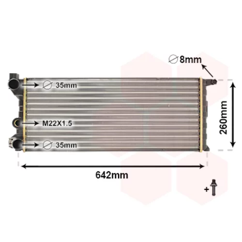 Chladič motora VAN WEZEL 17002074