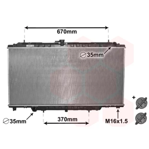 Chladič motora VAN WEZEL 33002394