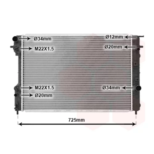 Chladič motora VAN WEZEL 37002247