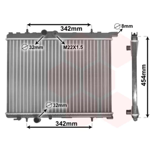 Chladič motora VAN WEZEL 40002190