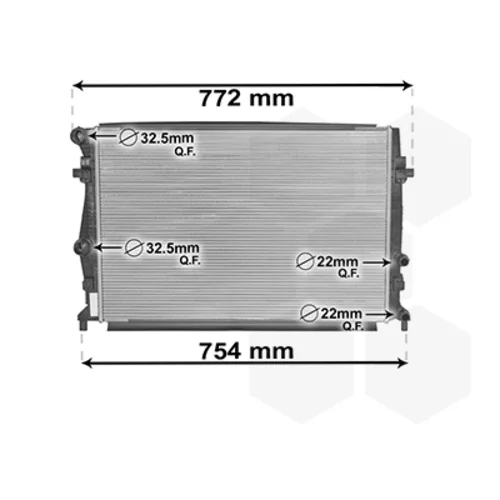 Chladič motora VAN WEZEL 58002343
