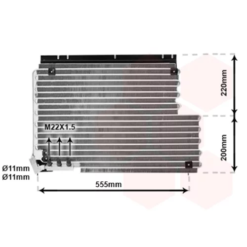 Kondenzátor klimatizácie VAN WEZEL 59005078