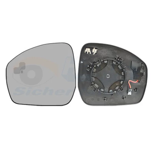 Sklo vonkajšieho zrkadla 0258835 (VAN WEZEL)