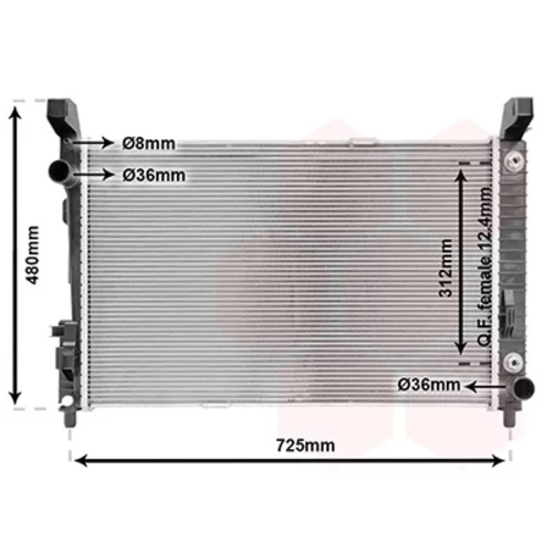 Chladič motora VAN WEZEL 30002364