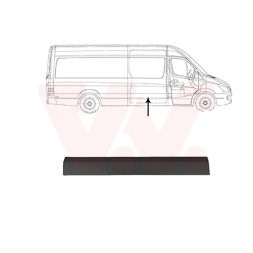 Ozdobná/ochranná lišta bočnej steny VAN WEZEL 3077426
