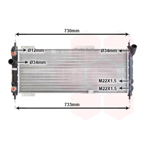 Chladič motora VAN WEZEL 37002200