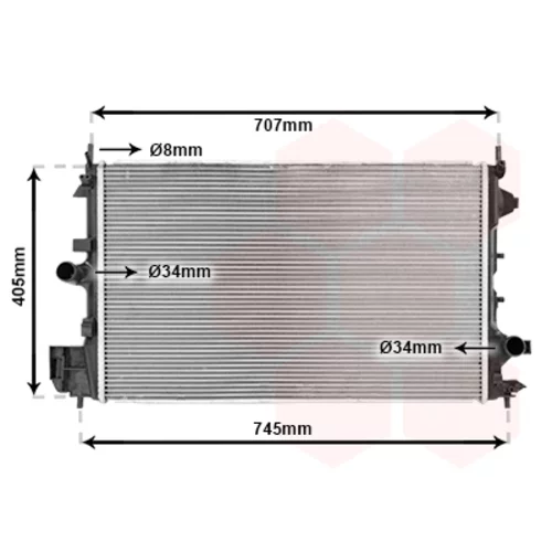 Chladič motora VAN WEZEL 37002396