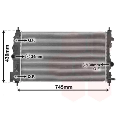 Chladič motora VAN WEZEL 37002547