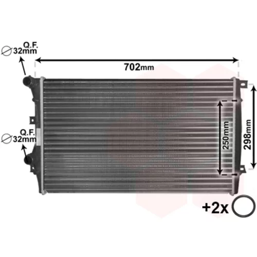 Chladič motora VAN WEZEL 58012206