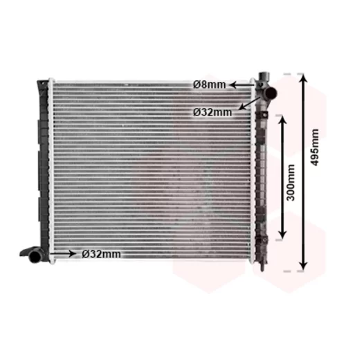 Chladič motora VAN WEZEL 02002164