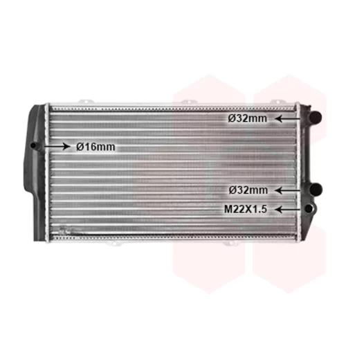 Chladič motora VAN WEZEL 03002019