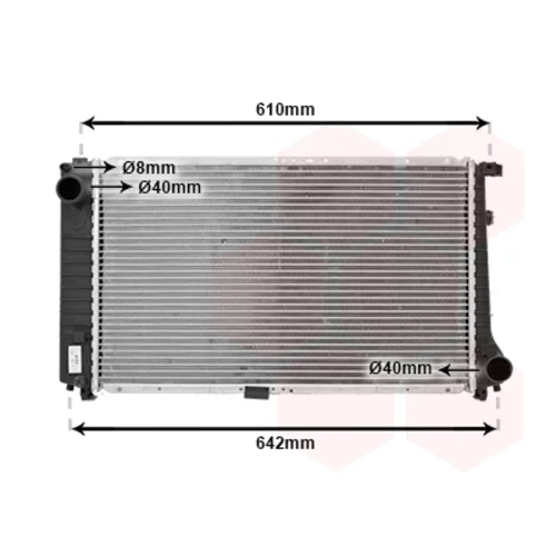 Chladič motora VAN WEZEL 06002179