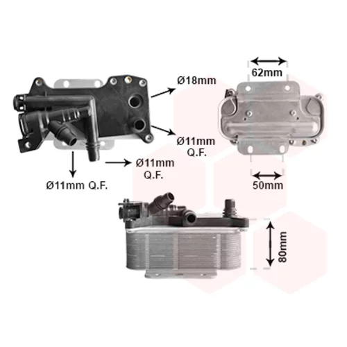Chladič oleja automatickej prevodovky 06013709 (VAN WEZEL)