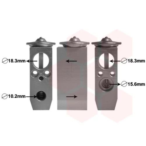 Expanzný ventil klimatizácie VAN WEZEL 25001291