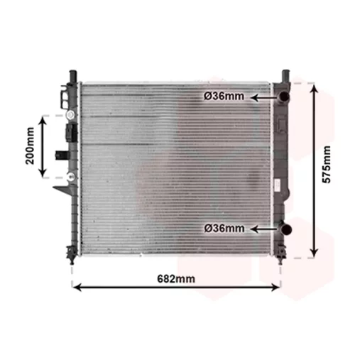 Chladič motora VAN WEZEL 30002331