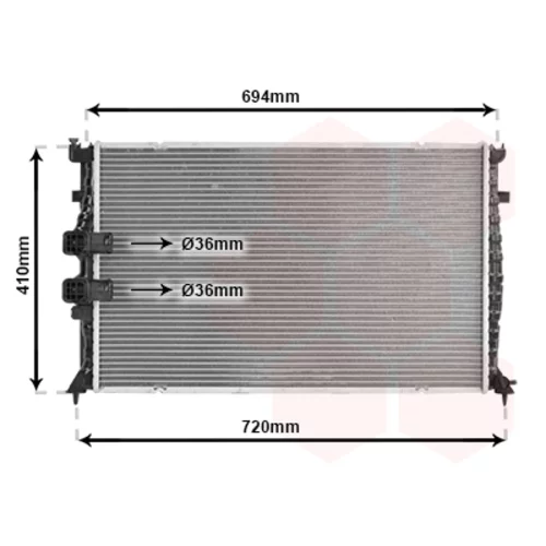 Chladič motora VAN WEZEL 40002176