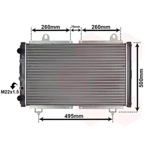 Chladič motora VAN WEZEL 40002319