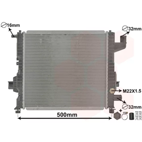 Chladič motora VAN WEZEL 43002262