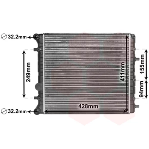 Chladič motora VAN WEZEL 58002346