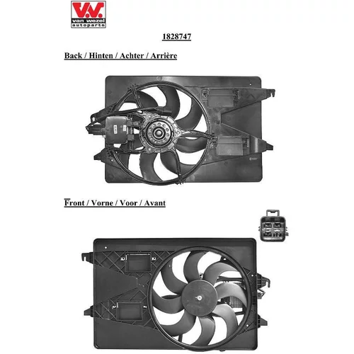 Ventilátor chladenia motora 1828747 (VAN WEZEL) - obr. 1