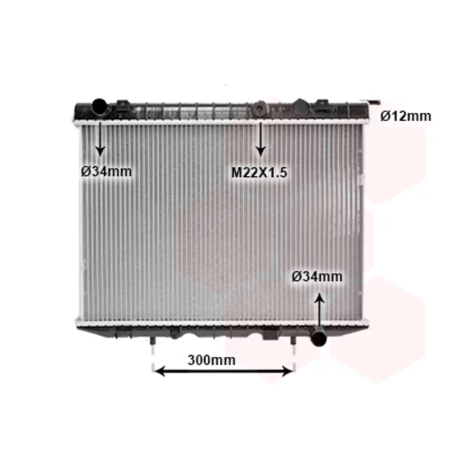 Chladič motora VAN WEZEL 37002337