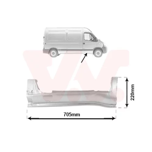 Nástupný plech 4391102 (VAN WEZEL)