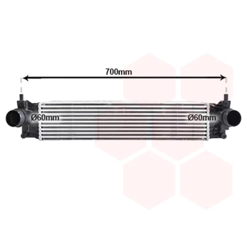 Chladič plniaceho vzduchu VAN WEZEL 58014704
