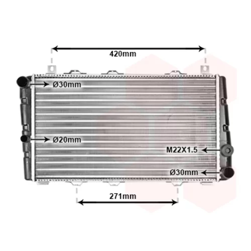 Chladič motora VAN WEZEL 76002009