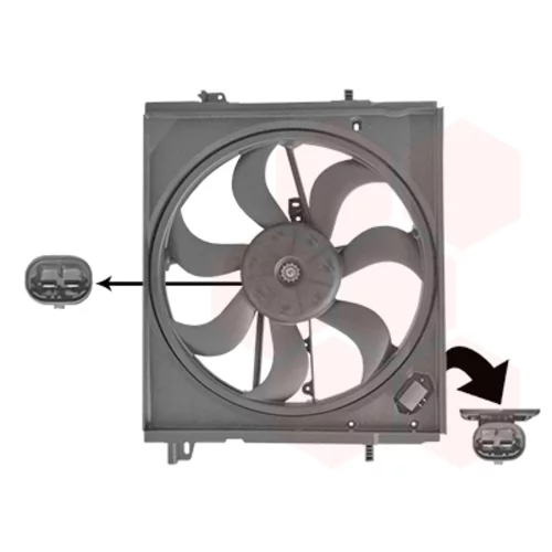 Ventilátor chladenia motora VAN WEZEL 3372747