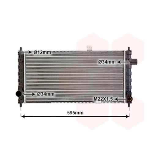 Chladič motora VAN WEZEL 37002050
