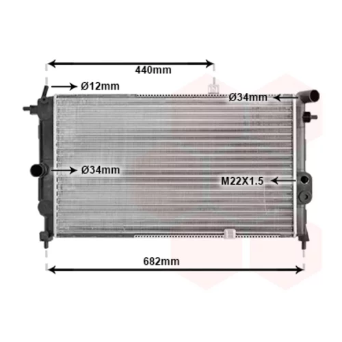Chladič motora VAN WEZEL 37002190