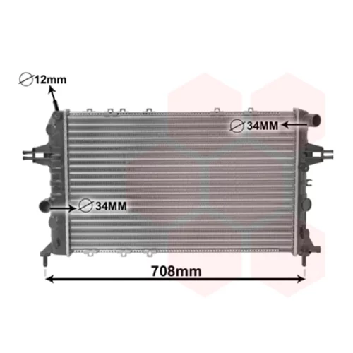 Chladič motora VAN WEZEL 37002293