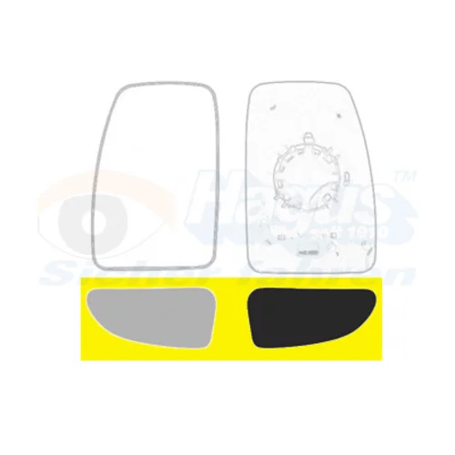 Sklo vonkajšieho zrkadla 3799833 (VAN WEZEL)