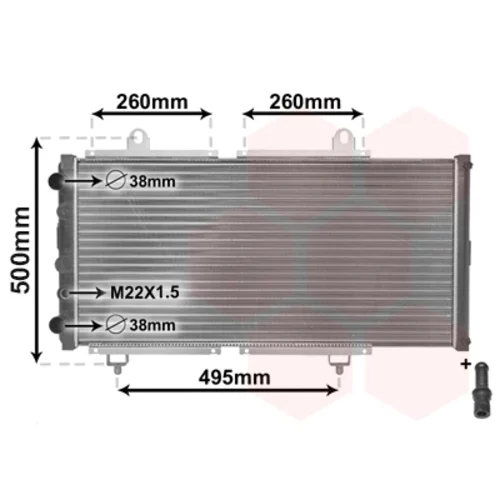 Chladič motora VAN WEZEL 40002033