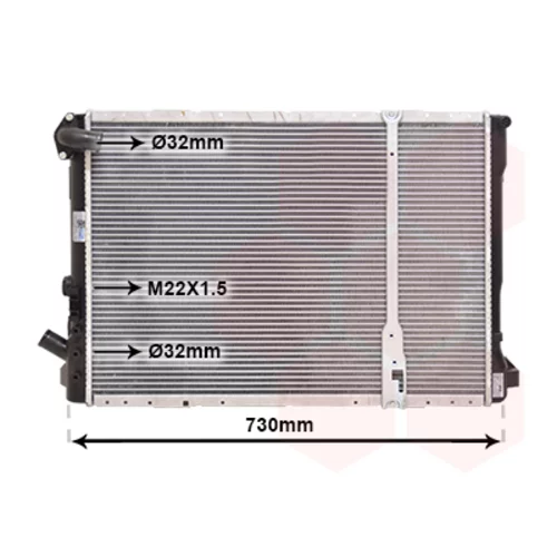 Chladič motora VAN WEZEL 43002209